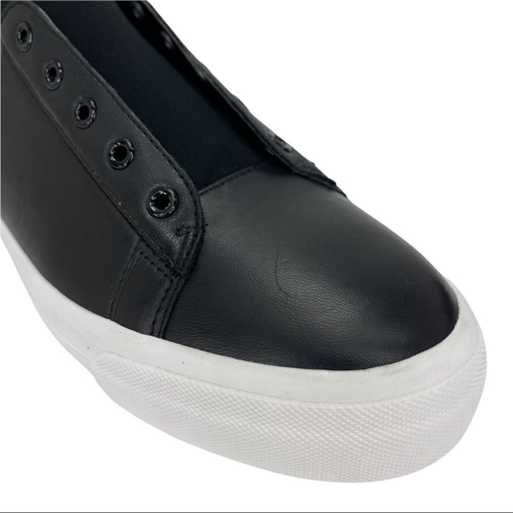Calvin Klein Valorie Black Leather Neoprene Womens Sneakers Size 10M - Picture 11 of 15